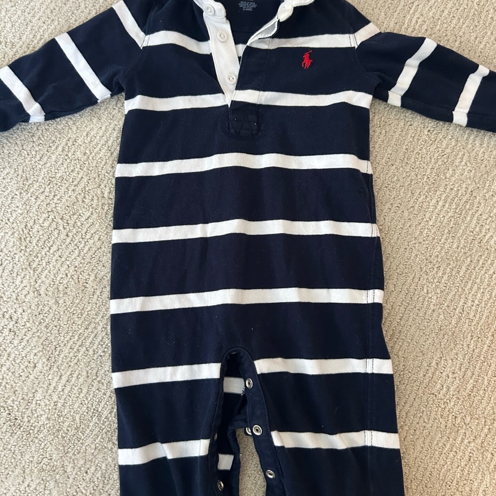 Ralph Lauren Rugby Stripe One-Piece